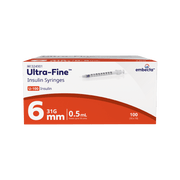 embecta Ultra-Fine Syringe 31G 0.5mL 6mm 100pk