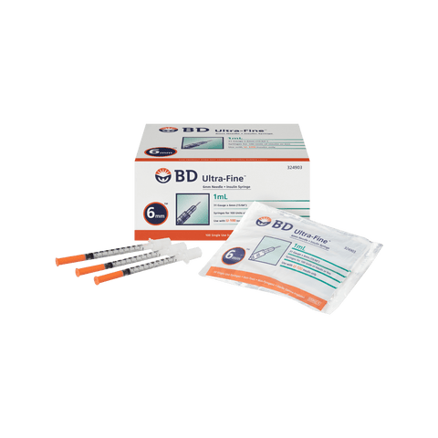 BD Ultrafine Syringe 31G 1.0ml 6mm 100pk