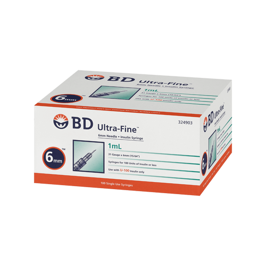 BD Ultrafine Syringe 31G 1.0ml 6mm 100pk