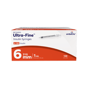 embecta Ultra-Fine Syringe 31G 1.0mL 6mm 100pk