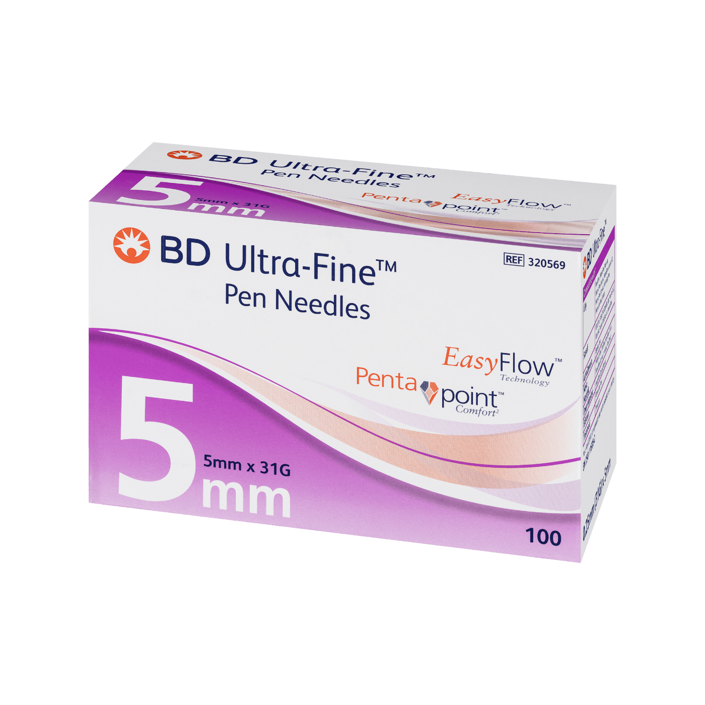 BD Ultra-Fine Pen Needle 31G 5mm 100pk