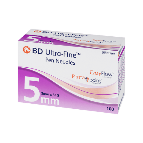 BD Ultrafine Pen Needle 31G 5mm 100pk
