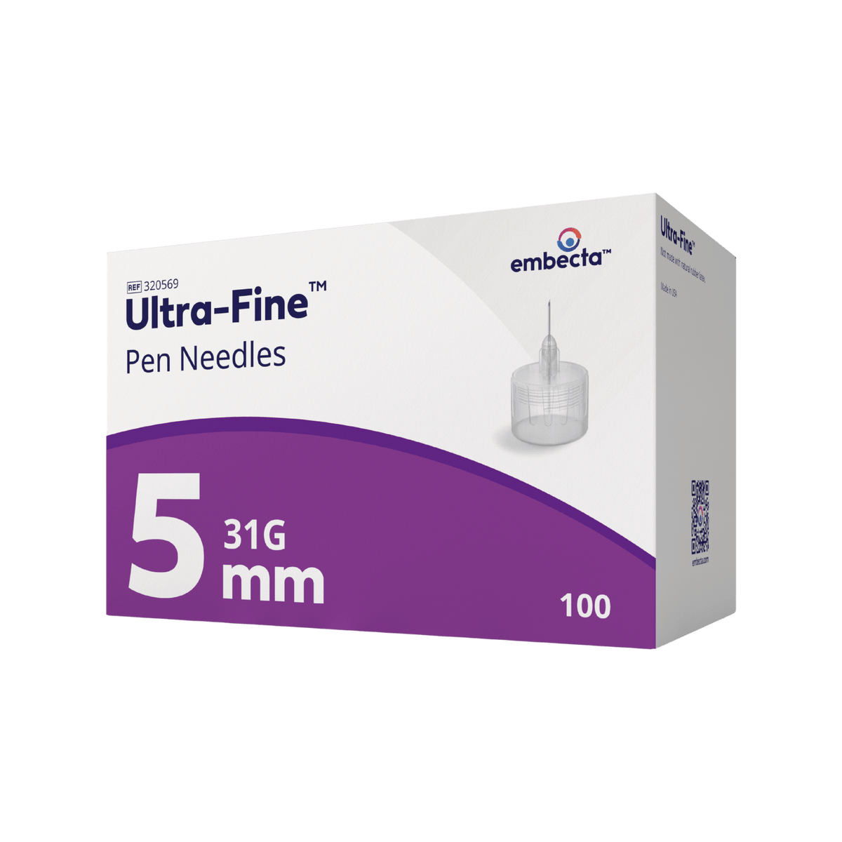 embecta Ultra-Fine Pen Needle 31G 5mm 100pk