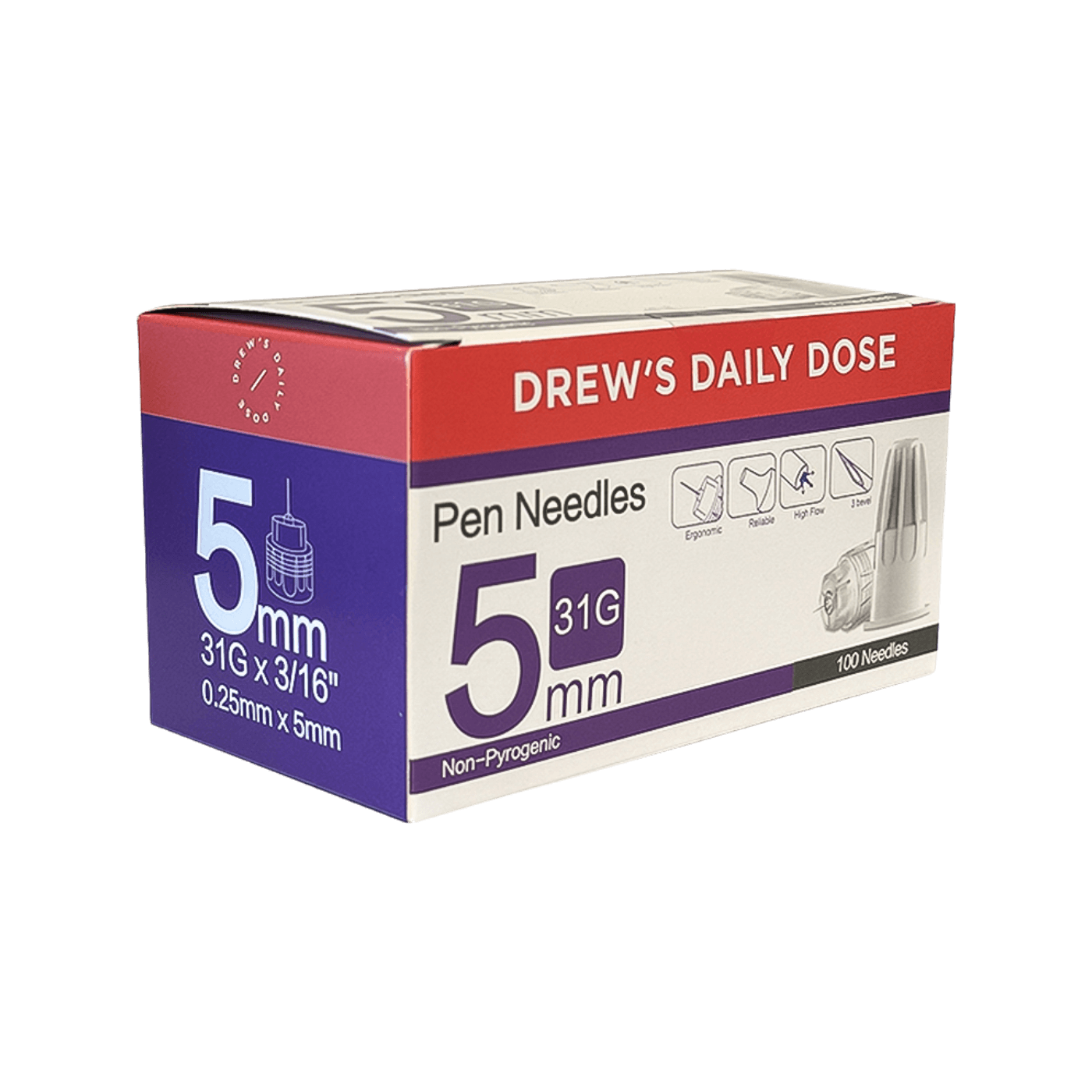 Drew's Daily Dose Pen Needles 100pk