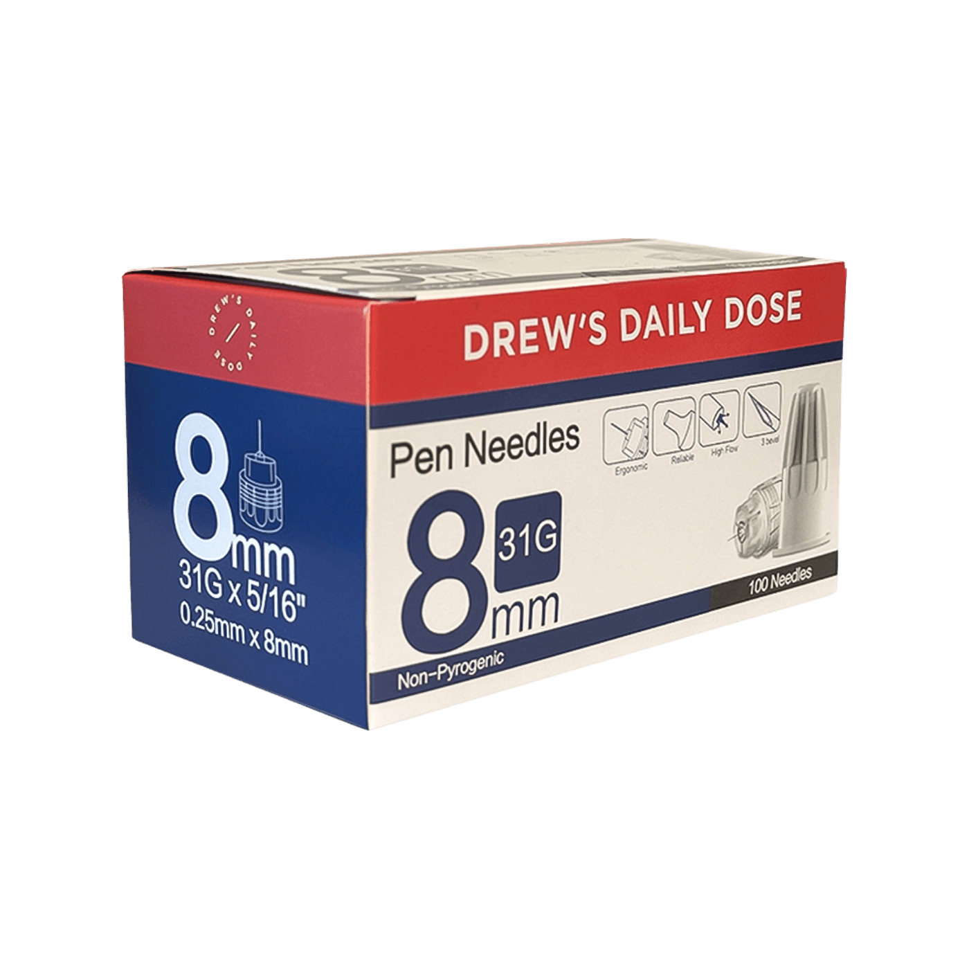 Drew's Daily Dose Pen Needles 100pk
