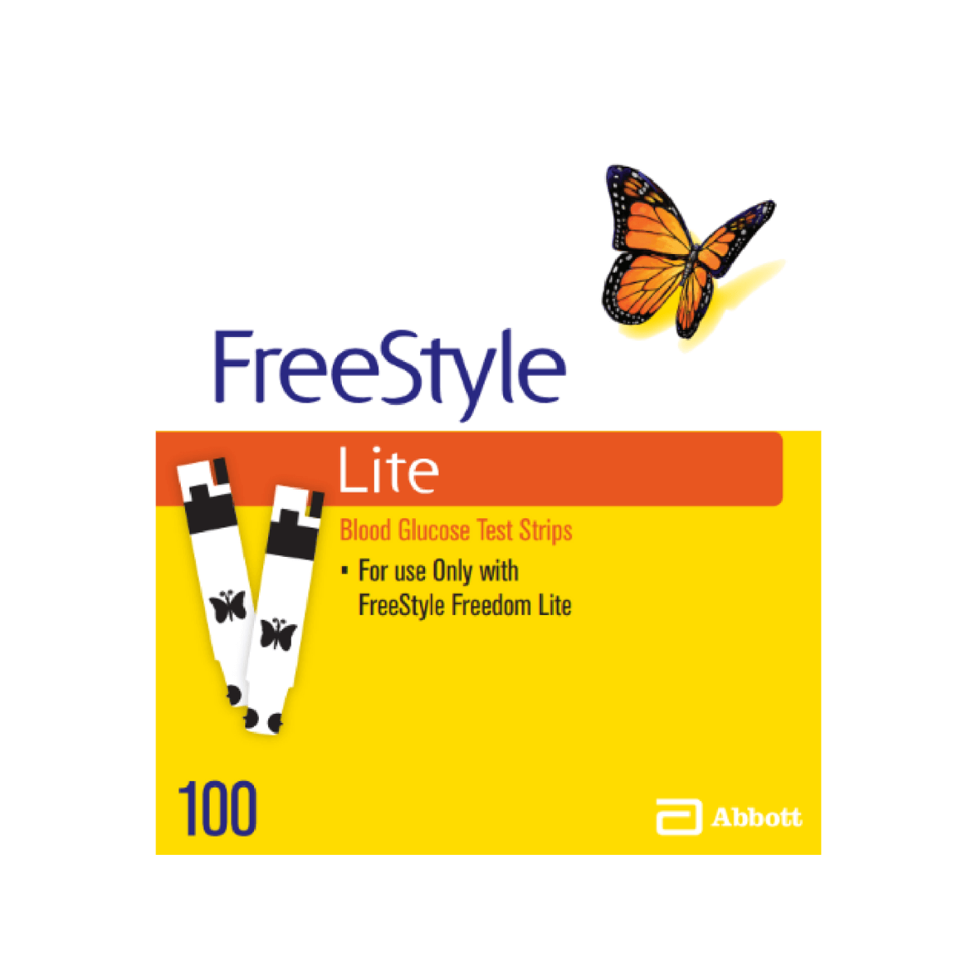 FreeStyle Lite Blood Glucose Test Strips 100pk