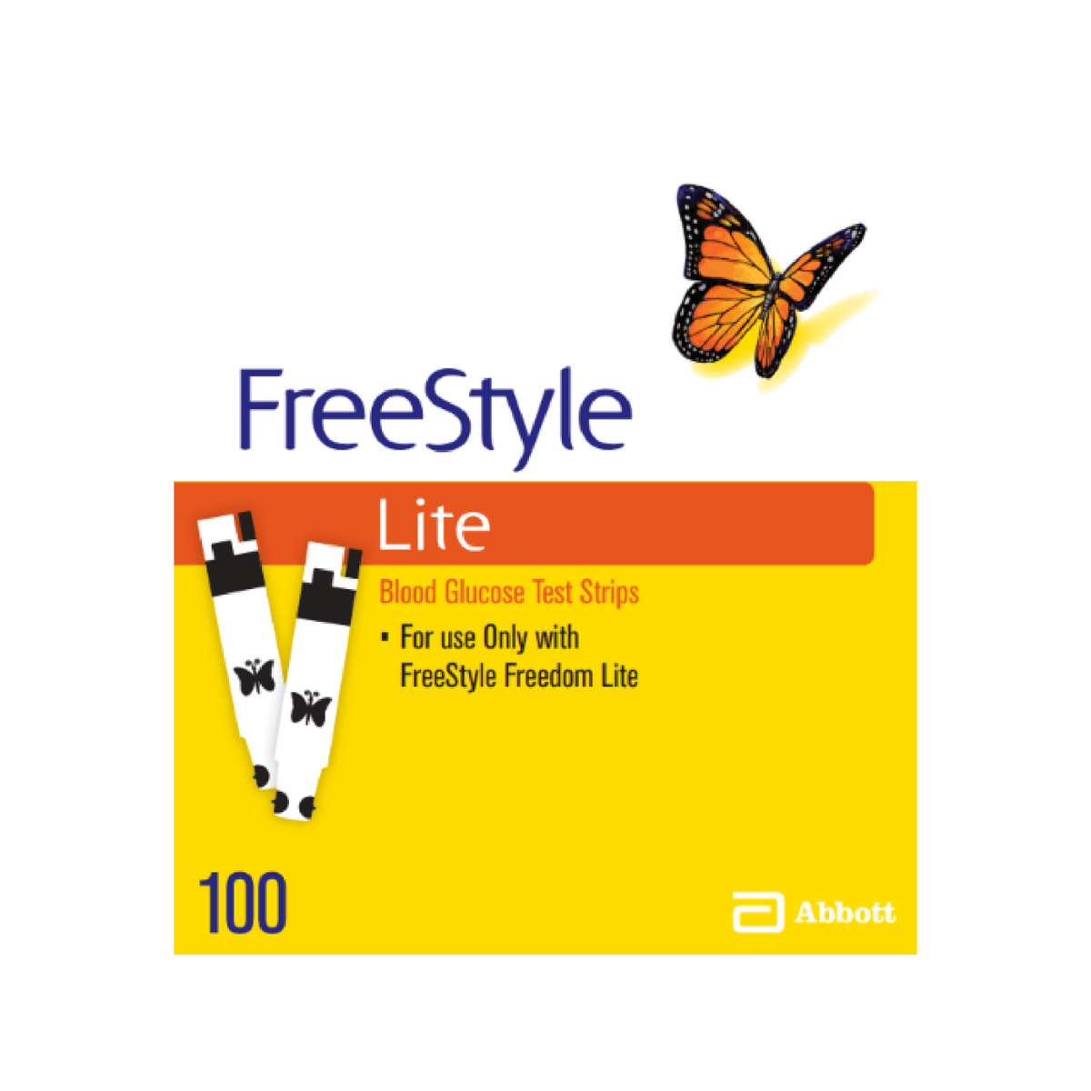FreeStyle Lite Blood Glucose Test Strips 100pk