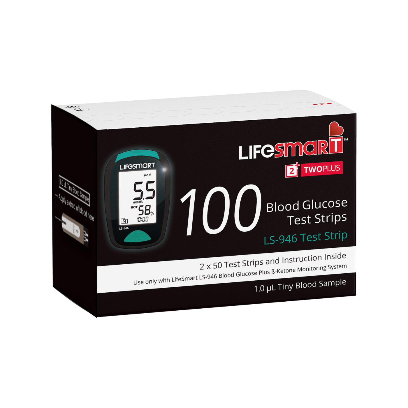 LifeSmart 2TwoPlus Blood Glucose Test Strips 100pk