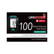 LifeSmart 2TwoPlus Blood Glucose Test Strips 100pk