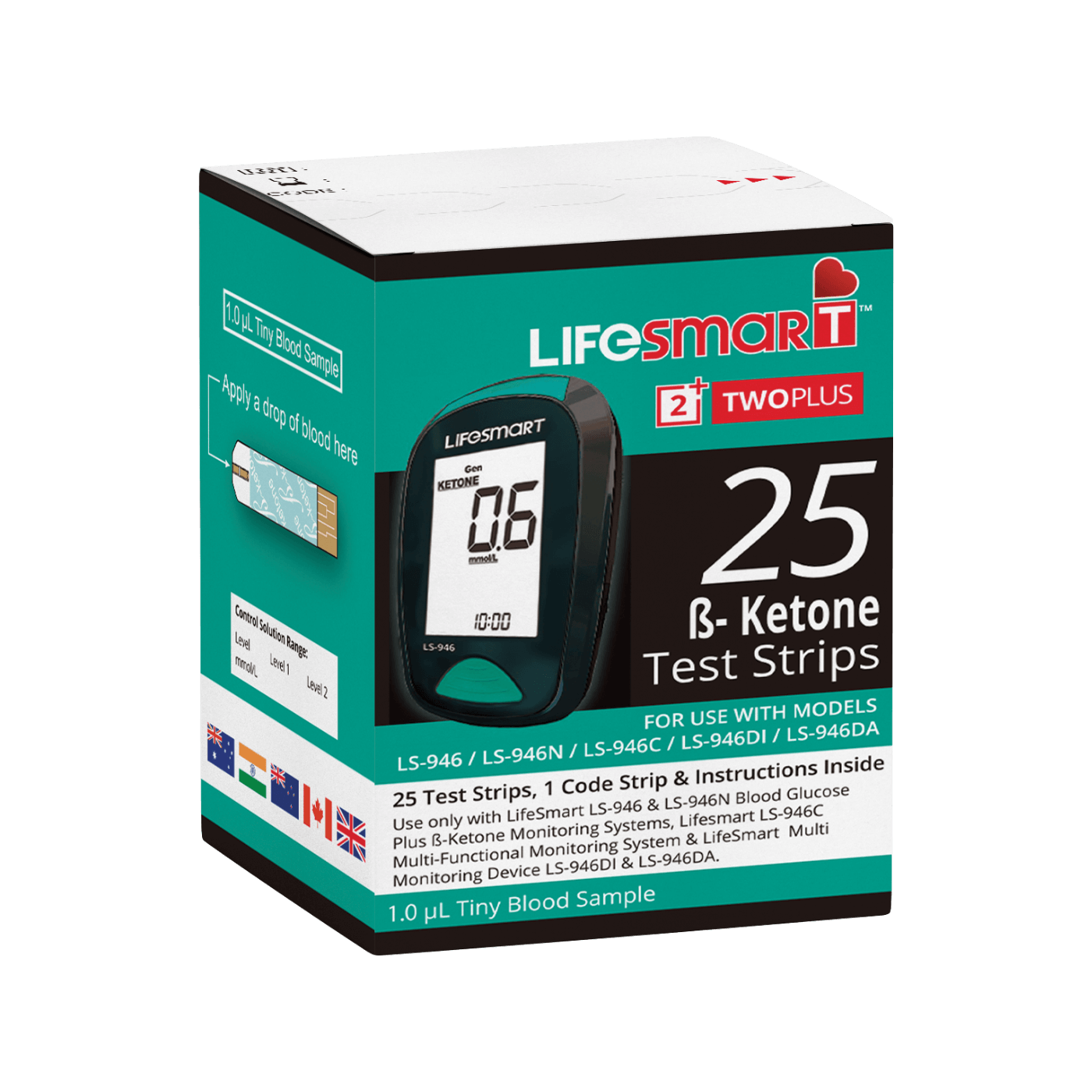 LifeSmart 2TwoPlus Ketone Test Strips 25pk