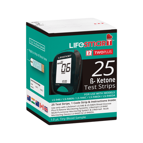 LifeSmart 2TwoPlus Ketone Test Strips 25pk