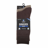 Men's Bamboo and Cotton Durasock Brown/Taupe 2pk