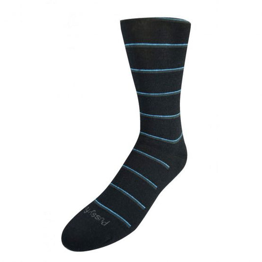 Men's Striped Comfortable Merino Socks Black