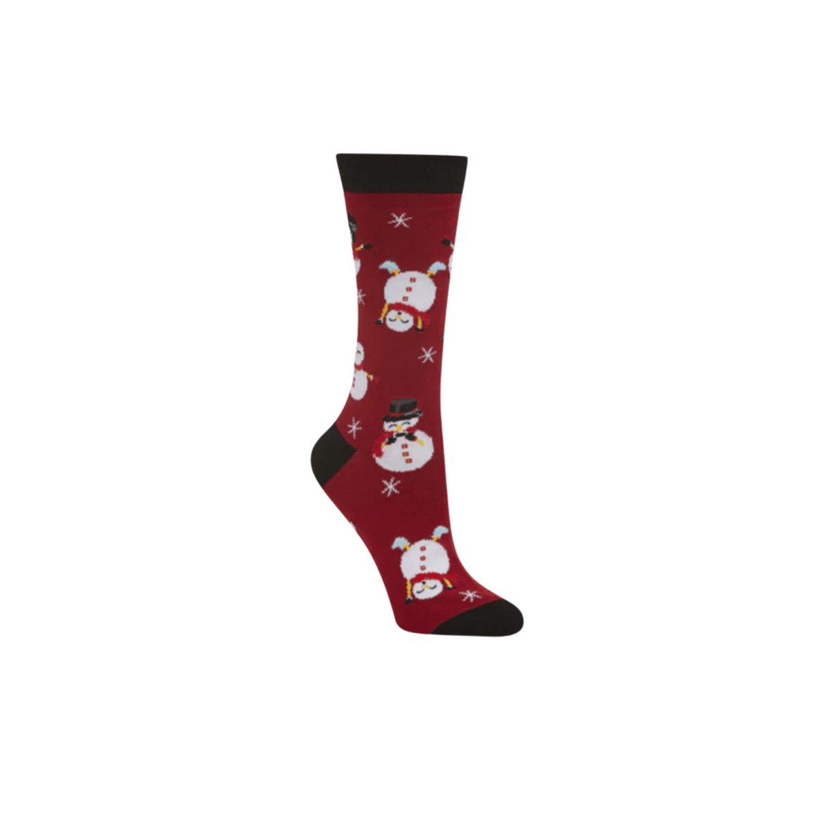 Bamboozld Womens Cheeky Snowman Bamboo Sock  Red