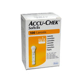 A 100PK Box Of Accu-Chek SoftClix Lancets