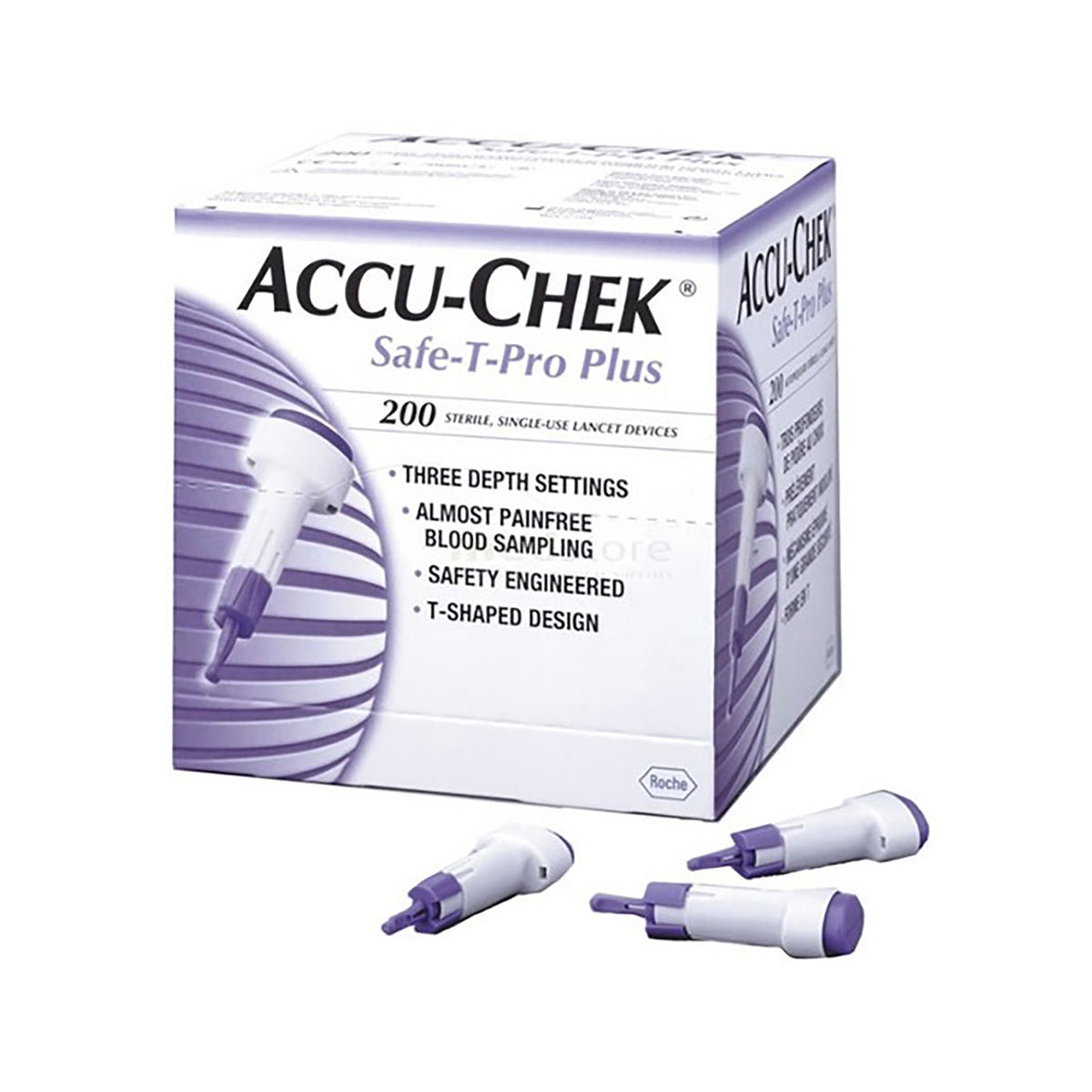 Three Accu-Chek Safe-T-Pro Plus Safety Lancets With Box|Open Box Of Accu-Chek Safe-T-Pro Plus Safety Lancets