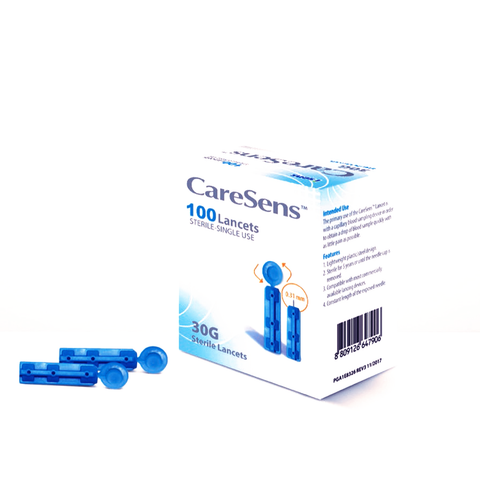 CareSens Lancets 100 Pack||Comparison Shot Of 28G Lancet & 30G Lancet