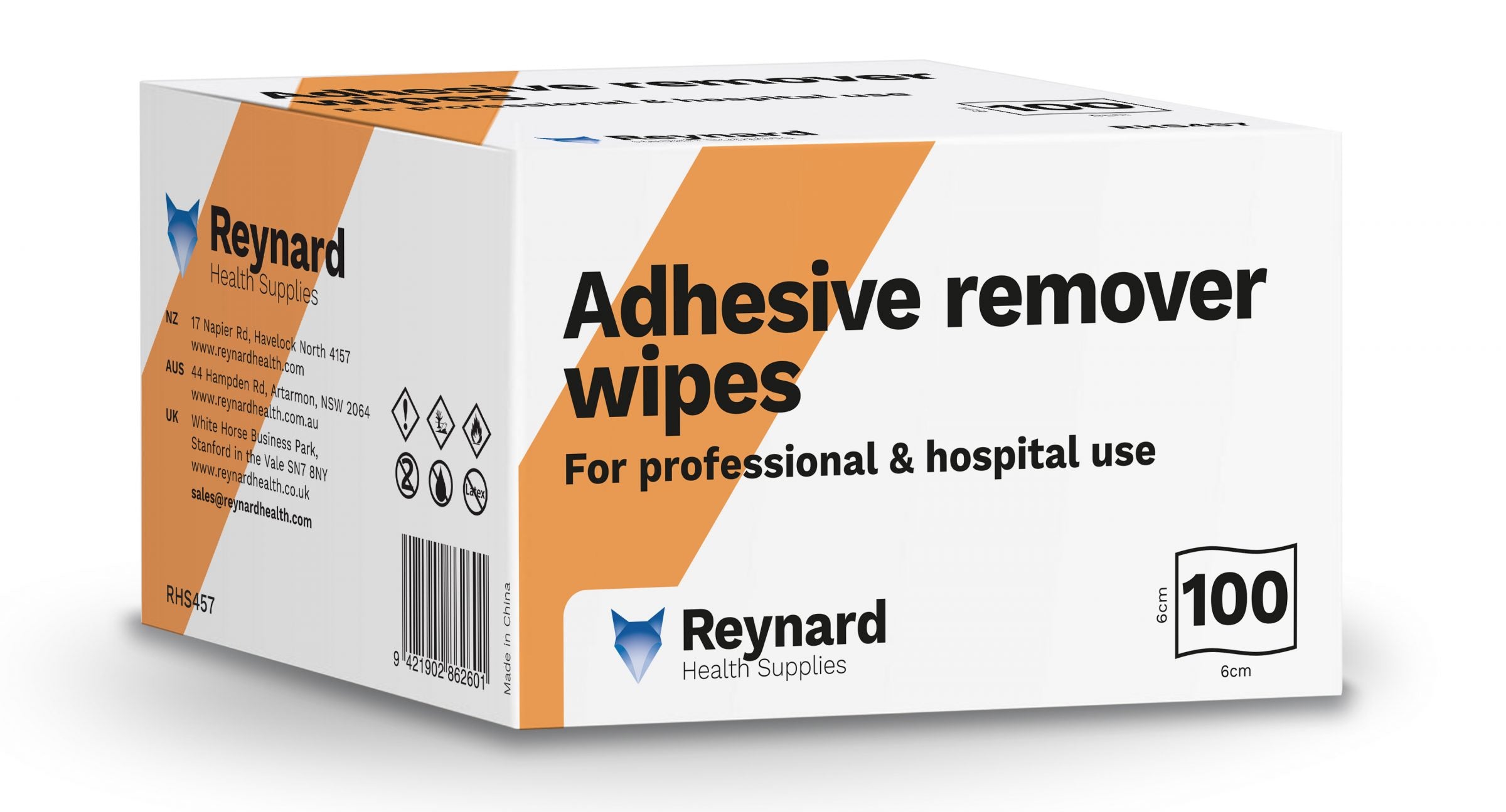 Reynard Adhesive Tape Remover Wipes