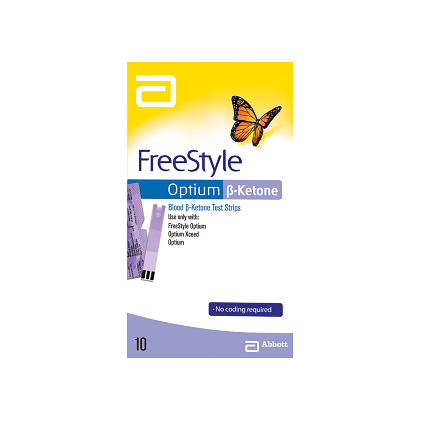 Packet Of Freestyle Optium Ketone Test Strips