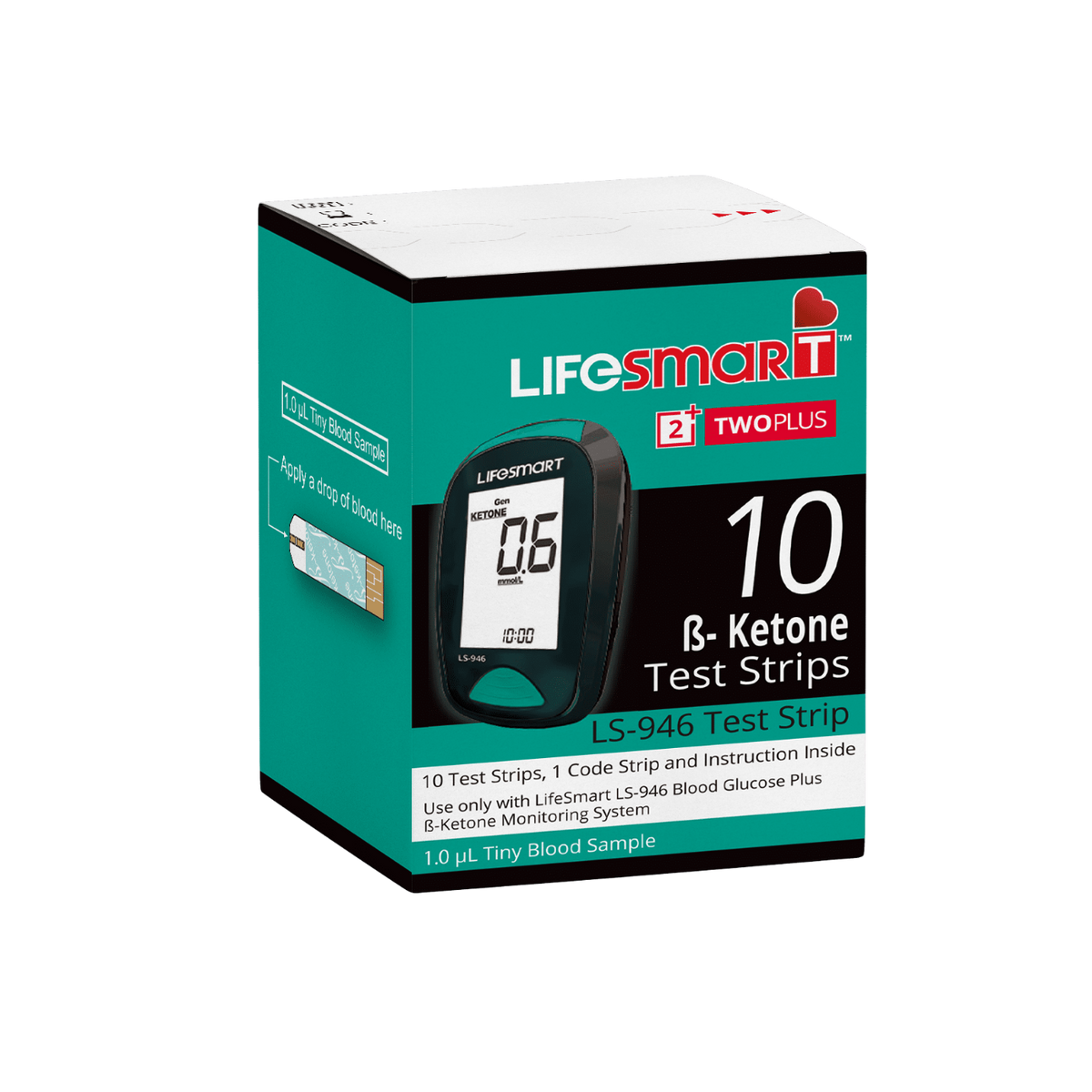 LifeSmart 2TwoPlus Ketone Test Strips 10pk|LifeSmart 2TwoPlus Ketone Test Strips